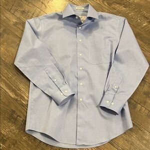 Pronto-Uomo Non Iron Men’s Sky Blue Dress Shirt size 15 Men’s Wearhouse